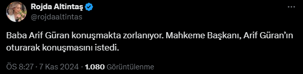 Rojda Tweet