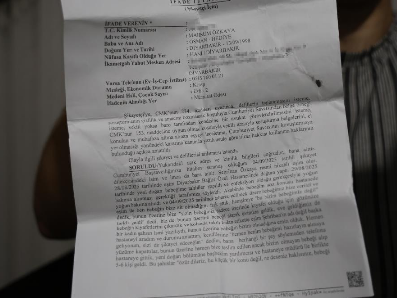 Diyarbakır'da 2 Ailenin Yeni Doğan Çocukları Karıştı (1)