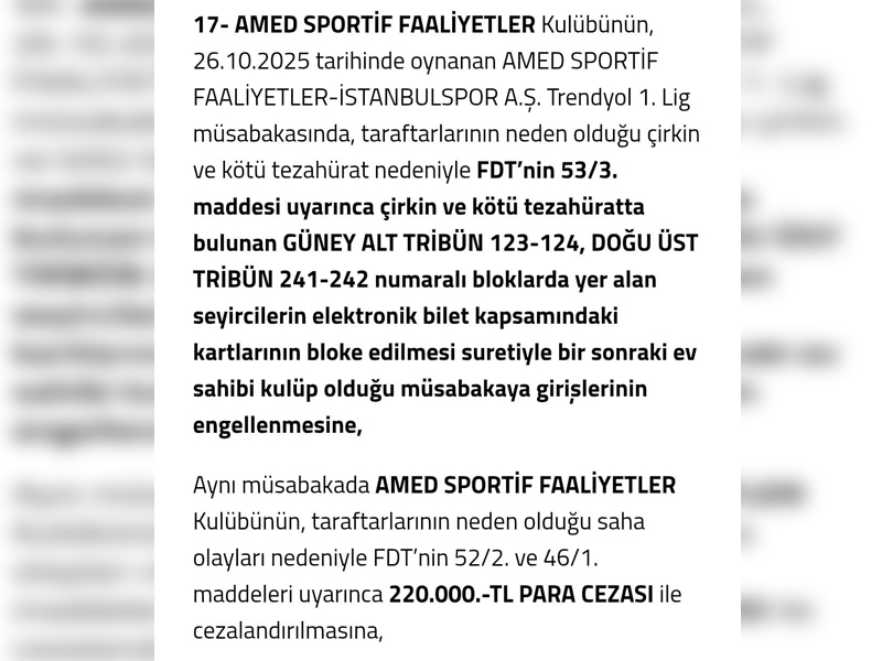 Pfdk, Amedspor’a Para Ve Tribün Yasağı Getirdi2