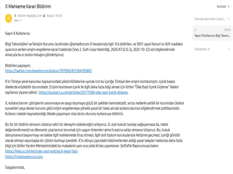 Rojin Kabaiş Haberine Erişim Engeli Amed Tv’ye Btk Kararıyla Sansür3