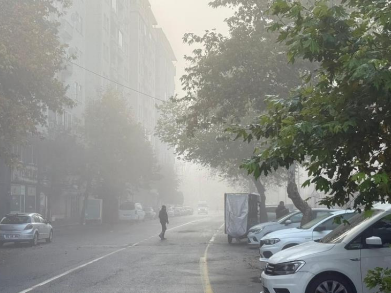 Diyarbakır’da Alarm Veren Sis! Trafik Ve Uçuşlar Etkilendi (2)