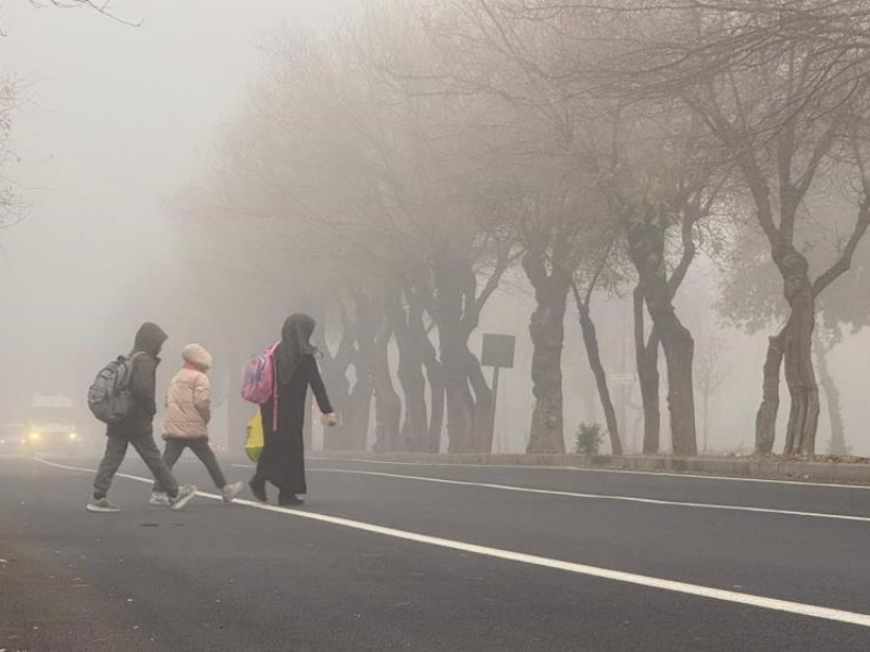 Diyarbakır’da Sis Görüş Mesafesini Düşürdü (1)