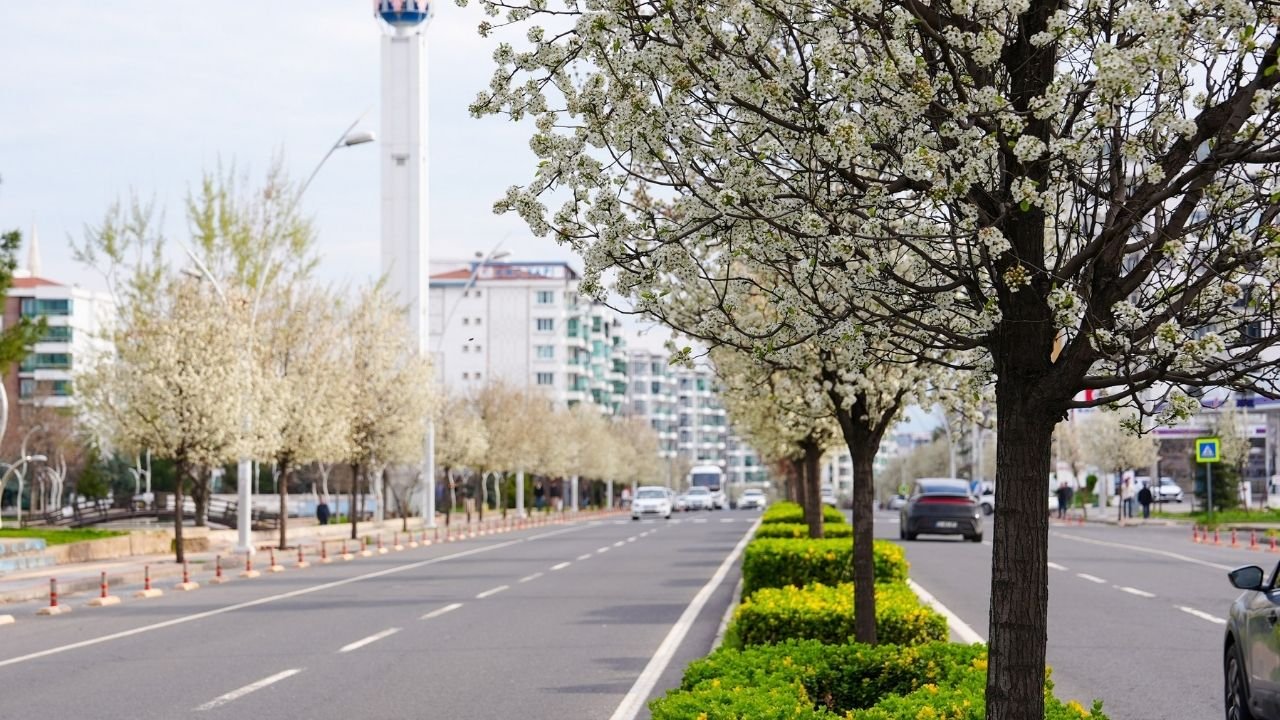 Diyarbakır'da kartpostallık manzaralar: Caddeler beyaza büründü
