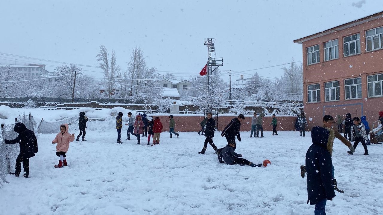 Yoğun kar nedeniyle okullar tatil!