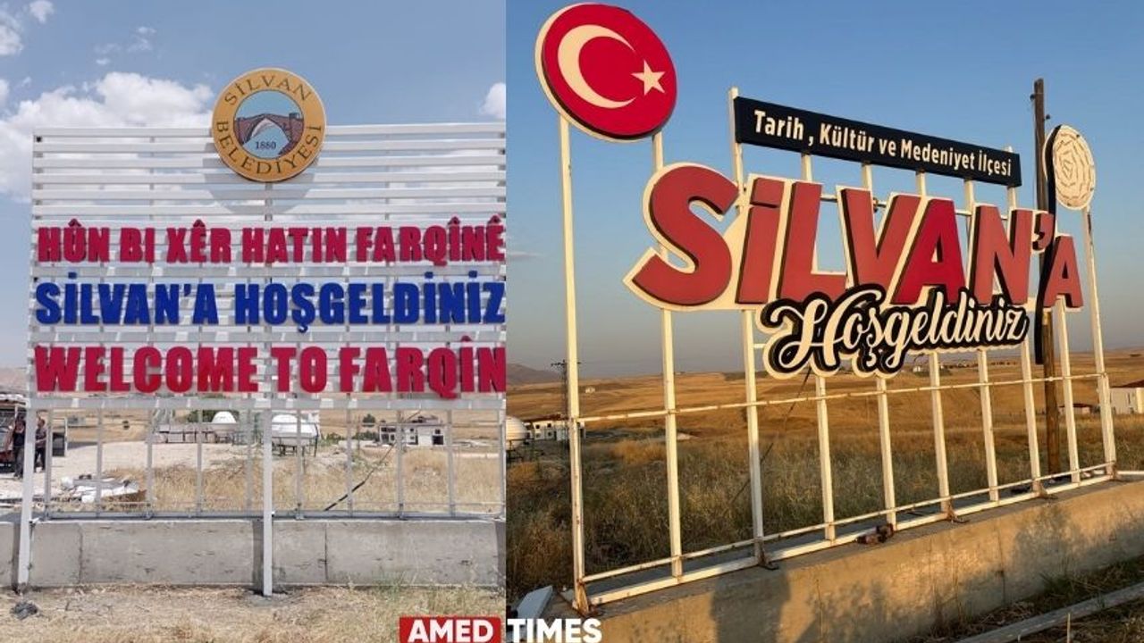Silvan'ın giriş tabelaları değişti: Kürtçe ve İngilizce eklendi