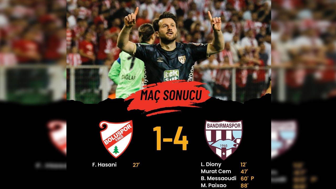 Bandırmaspor final kapısını araladı: Boluspor'u 4-1'le geçti