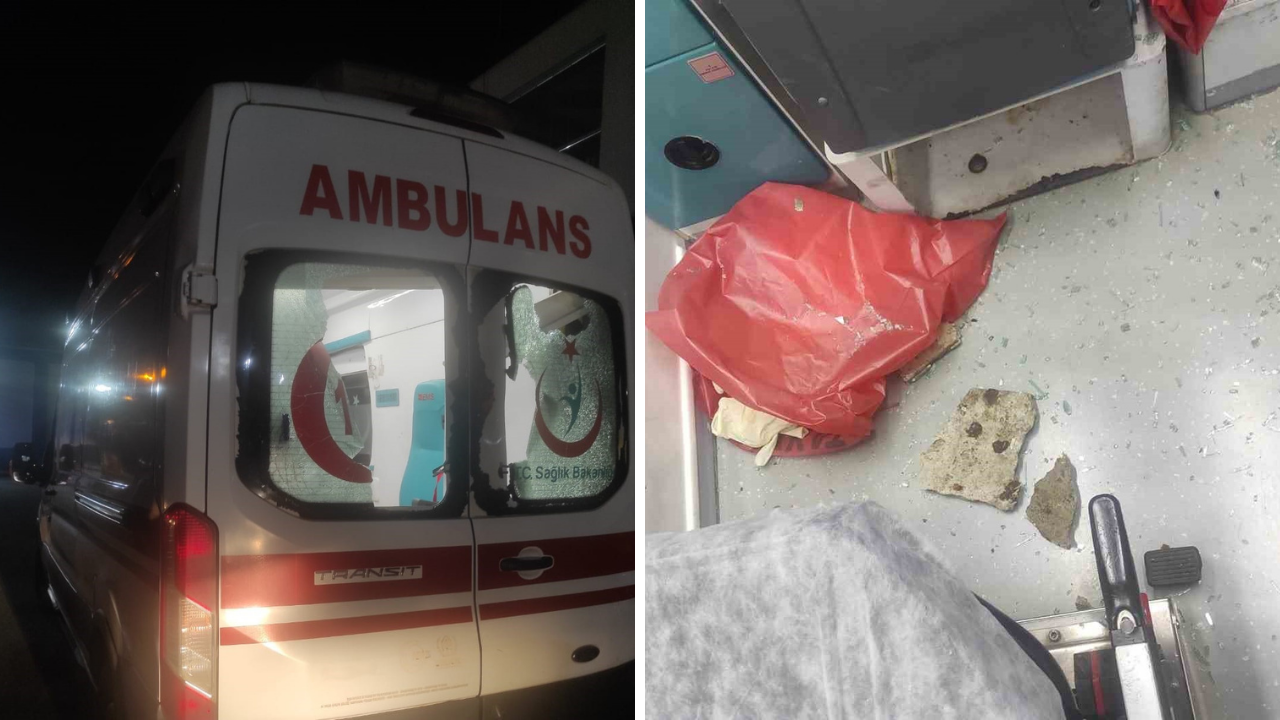 Diyarbakır’da iki ambulansa taşlı saldırı
