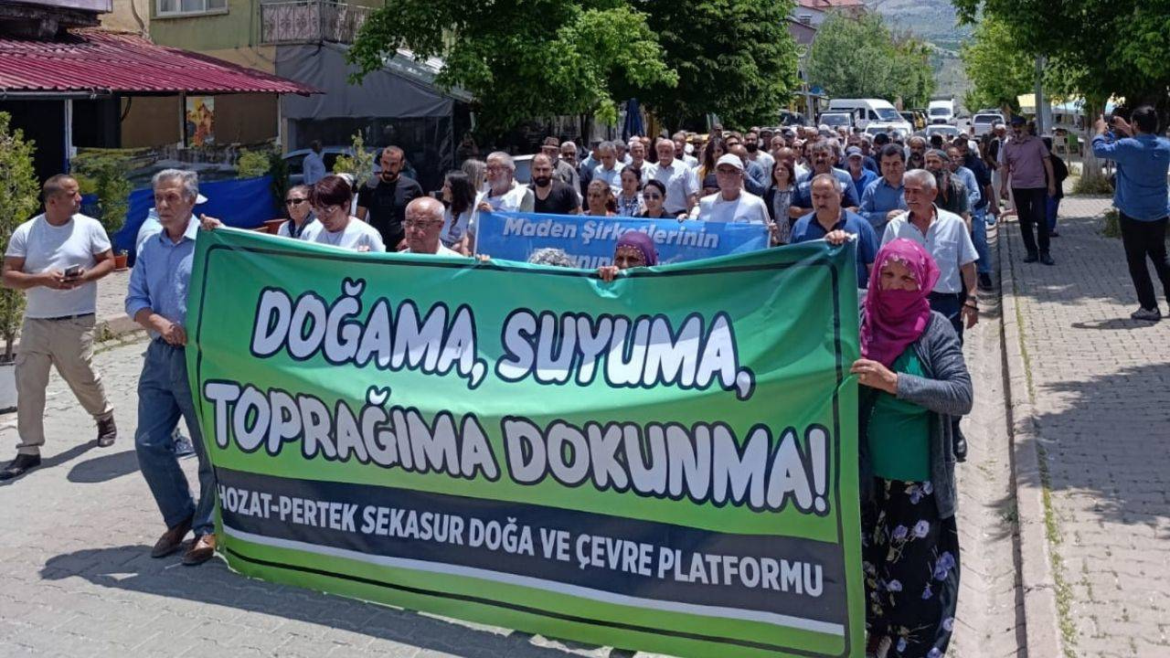 Tunceli’de halk ve çevrecilerden maden protestosu