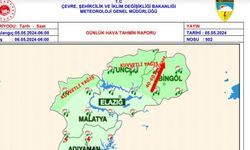 Meteoroloji'den Tunceli için kuvvetli yağış uyarısı