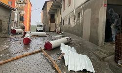 Diyarbakır’da çıkan fırtınada çatılar uçtu