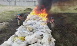 Diyarbakır'da tonlarca uyuşturucu imha edildi