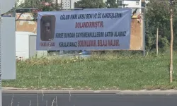 Diyarbakır’da baba, oğlunu dolandırıcılıkla suçladı ve pankart astı