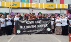 Akdeniz belediyesi önünde kayyım direnişi  devam ediyor