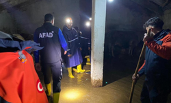Ağrı'da karlar eridi, mahalle sular altında kaldı