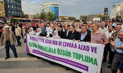 Öcalan'a özgürlük talebiyle Diyarbakır'da yürüyüş