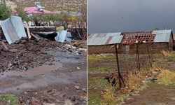 Şiddetli rüzgar evleri vurdu