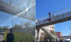 Diyarbakır’da üstgeçitte intihar girişimi