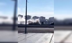 Diyarbakır’da seyir halindeki taksi alev alev yandı