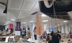 Diyarbakır'daki kız yurdunda öğrenciler yemek yerken tavan çöktü