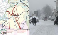 Yoğun kar yağışı sebepli ilçeler arası yollar kapandı