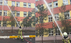 Diyarbakır’da boşaltılan ortaokulda yangın