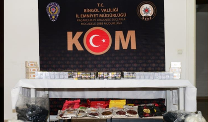 Bingöl’de gümrük kaçağı sigara ve tütün mamulleri ele geçirildi