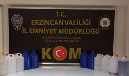 Erzincan’da kaçak içki operasyonu: 1 gözaltı