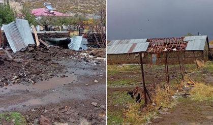 Şiddetli rüzgar evleri vurdu