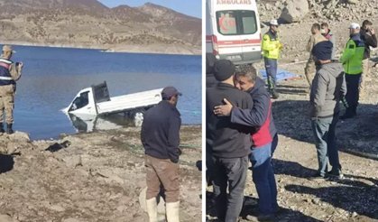 Elazığ’da kamyonet göle düştü: 1 ölü