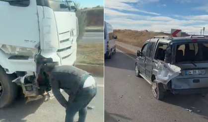 Adıyaman’da tır ile hafif ticari araç çarpıştı: 1 yaralı