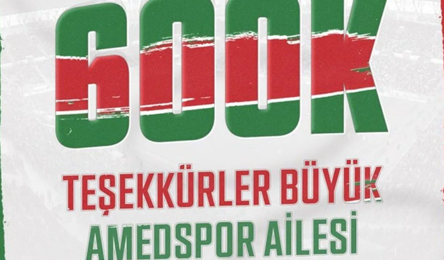 Amedspor Türkiye’de ilk beşte