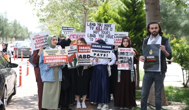 Diyarbakır’da öğrenciler İsrail’i protesto etti