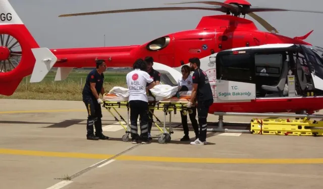 Diyarbakır 'da 90 yaşındaki kişi helikopter ile hastaneye sevk edildi