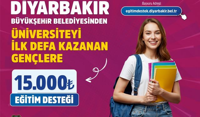 Diyarbakırlı öğrencilere Büyükşehir’den 15 bin TL’lik eğitim yardımı