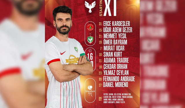 Amedspor, Ümraniyespor maçına iddialı kadro ile çıkıyor: İlk 11 açıklandı