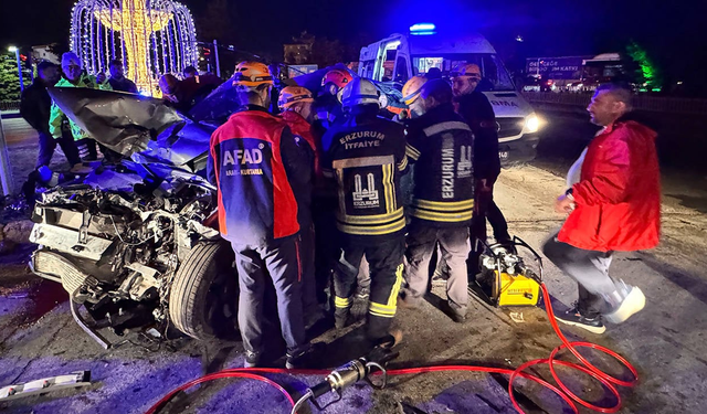 Erzurum’da kamyon kazasında 8 kişi yaralandı