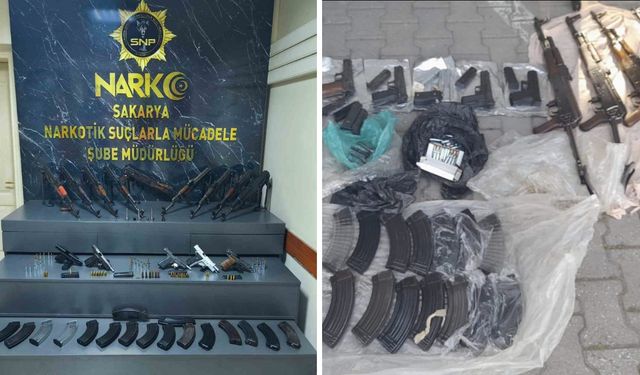 Polis memurunun aracında cephanelik ele geçirildi