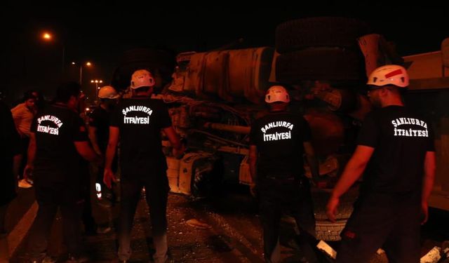 Şanlıurfa’da tır devrildi : 3 yaralı
