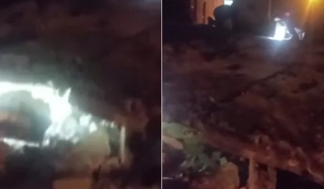 Batman’da 2 katlı bina bir anda yıkıldı!