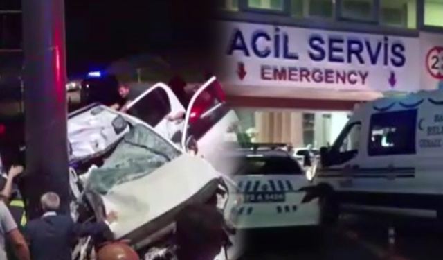 Hurdaya dönen araçta feci son: 1 ölü, 2 yaralı