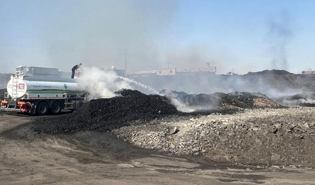 Şırnak’ta kömür sahasında yangın