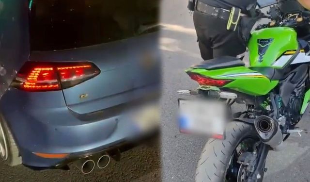 Batman’da abartı egzoz yapanlara toplam 121 bin lira ceza