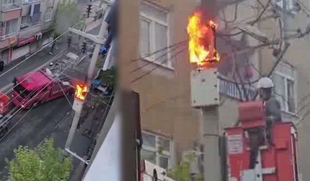 Diyarbakır'da aşırı yüklenen trafo alev aldı