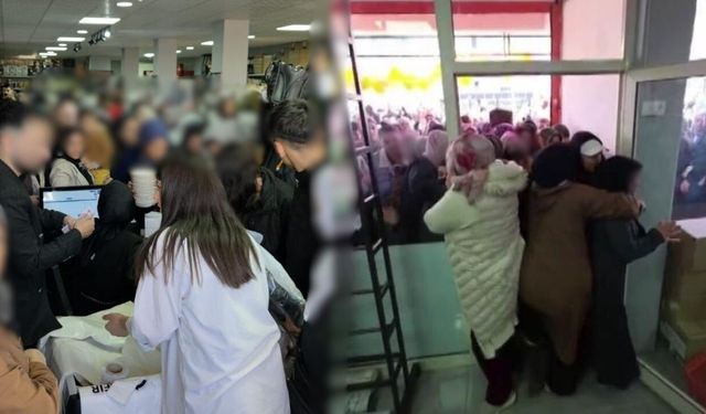 Kurdele kesildi, ortalık karıştı: Diyarbakır'da indirim izdihamı