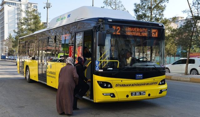 Diyarbakır'da bayram boyunca toplu ulaşım ücretsiz
