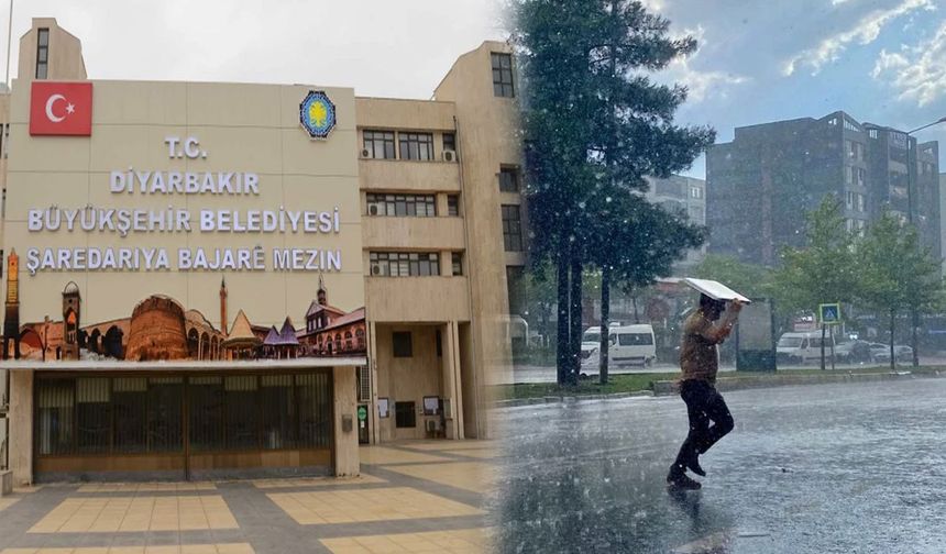 Diyarbakır için şiddetli yağış ve fırtına uyarısı