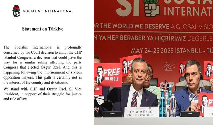 Sosyalist Enternasyonal'den CHP kayyumuna tepki