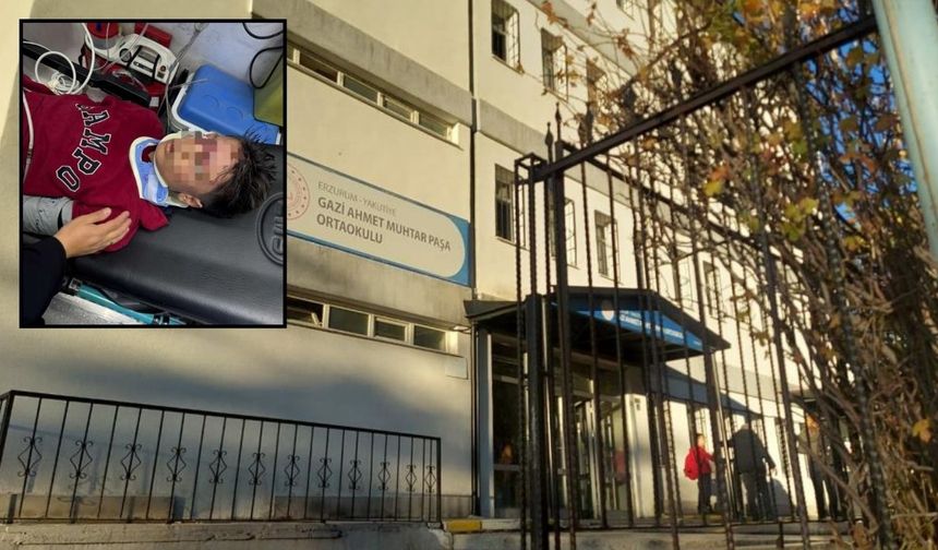 Ortaokulda çıkan izdiham 23 öğrenciyi hastanelik etti