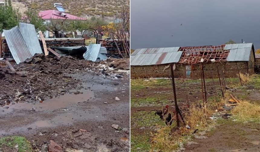 Şiddetli rüzgar evleri vurdu