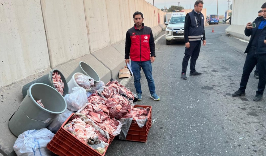 Şanlıurfa’da kontrolde 1 ton sağlıksız et yakalandı